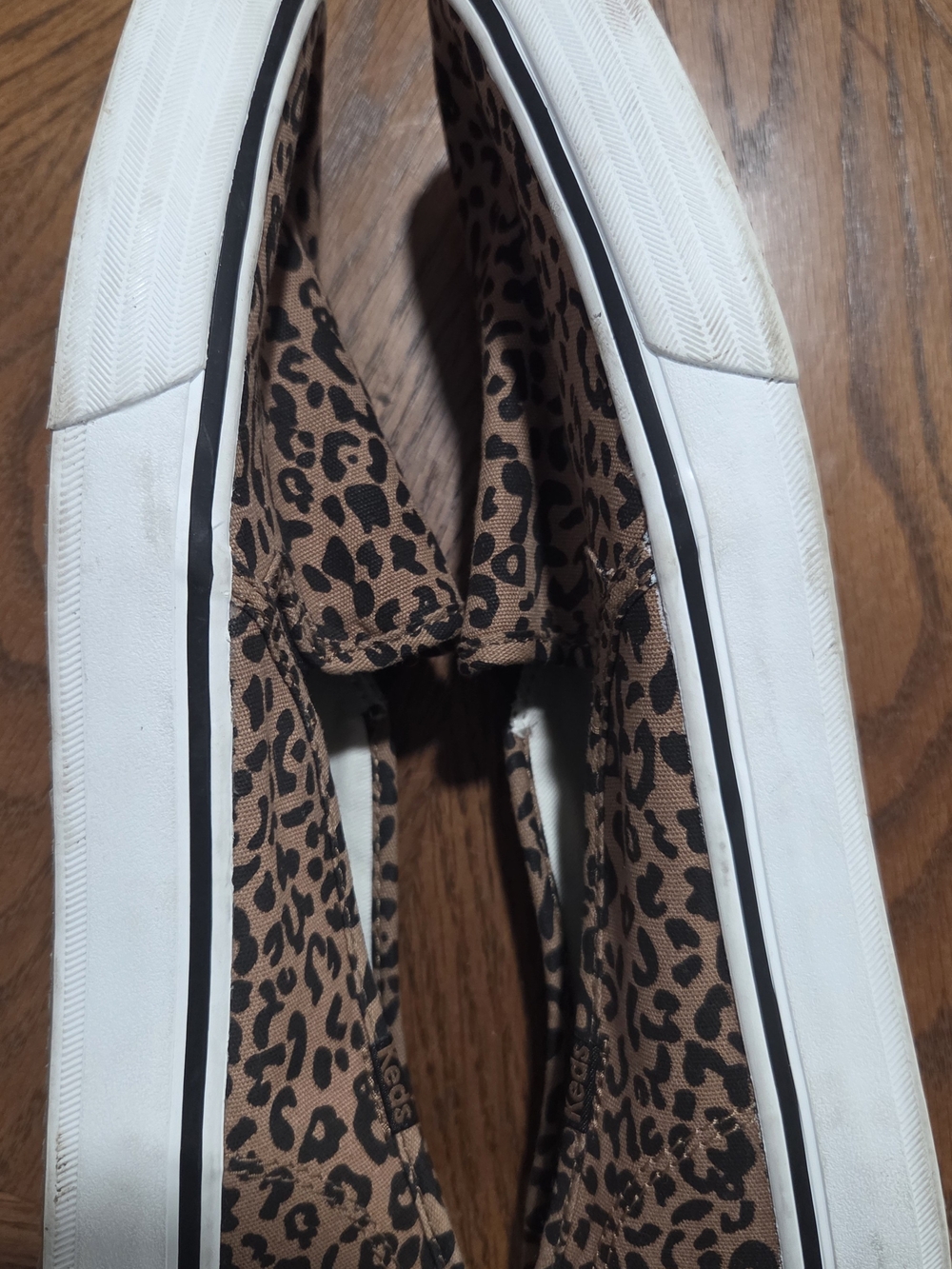 Women's Leopard Print Slip-On Sneakers - Brown/Black